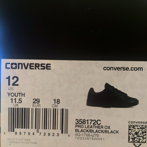 Converse Pro Leather Ox | Black on Black | NEW!!🖤 - Picture 9 of 9